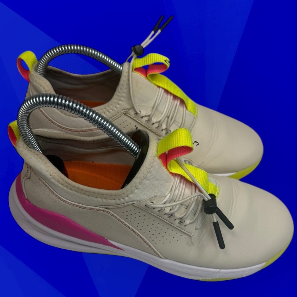 Clove Women‎ Size 7.5 Beige Pink Yellow Comfort Slip On Sneakers Shoes